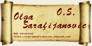 Olga Sarafijanović vizit kartica